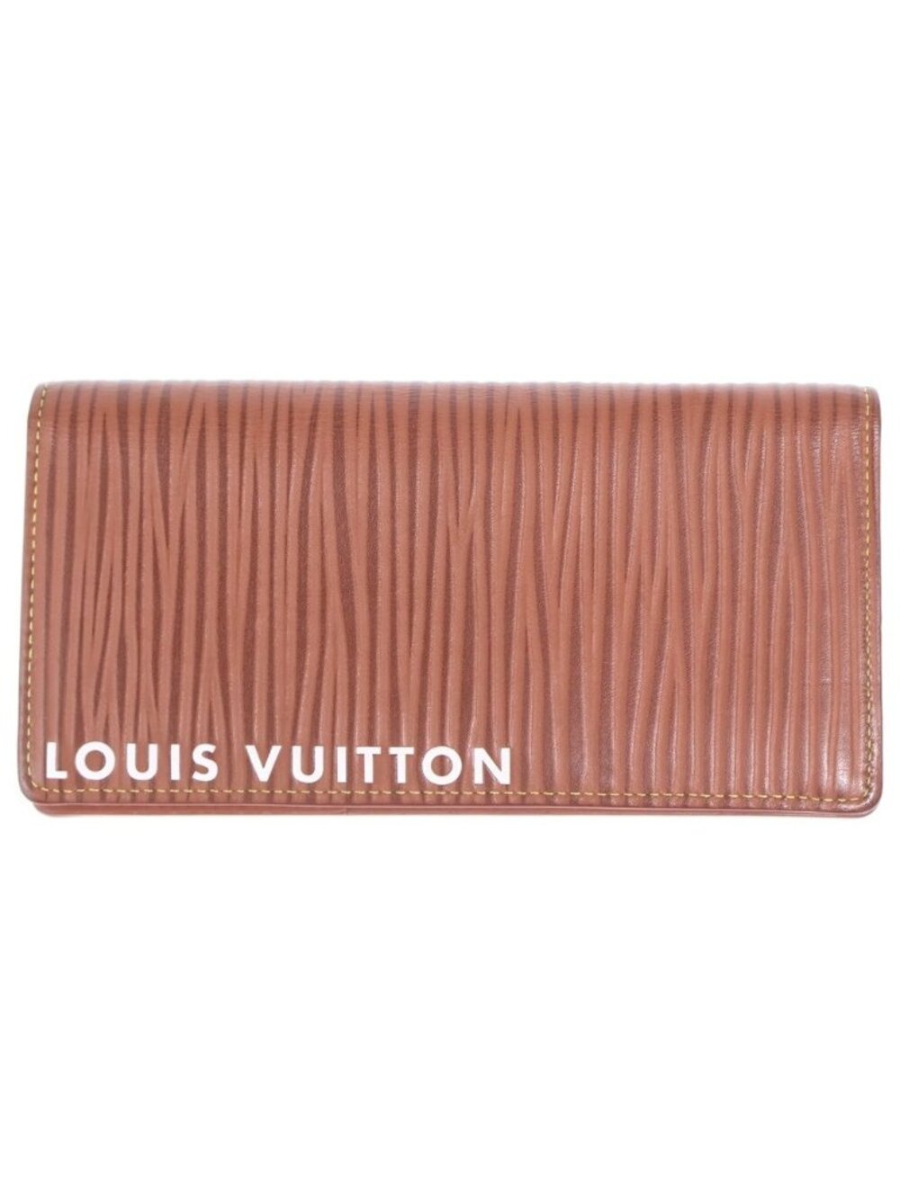 Louis Vuitton Epi XL Portefeuille Brazza Bifold Wallet Card Case Brown Leather